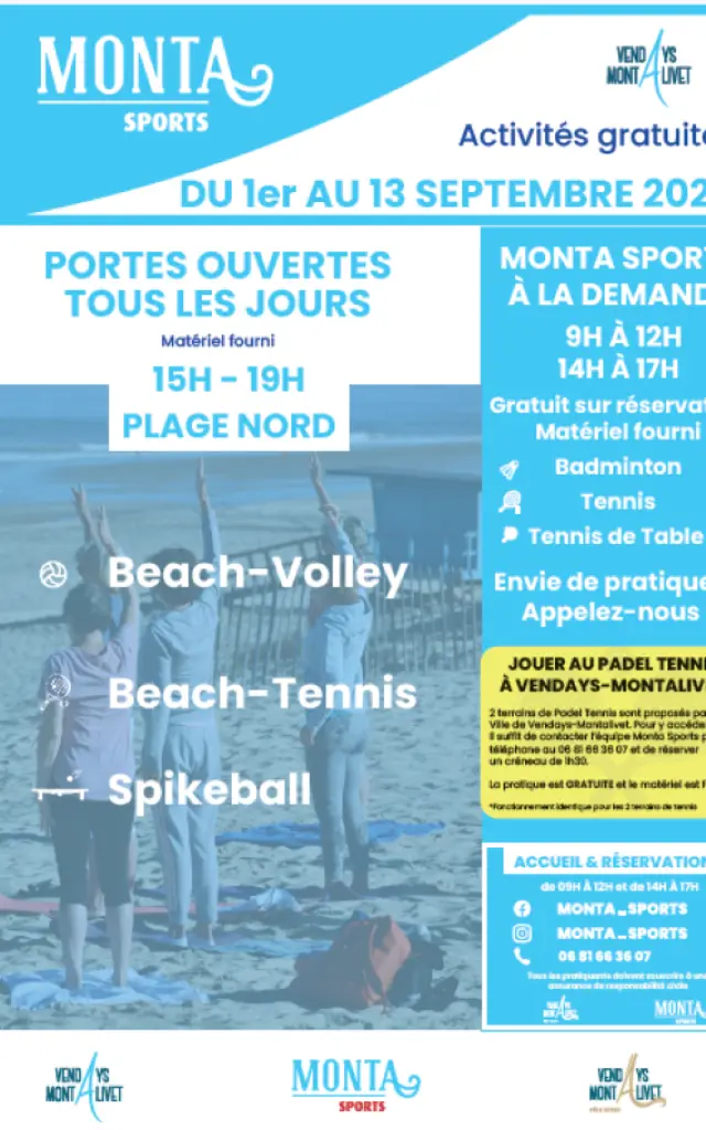 Programme Monta Sports Septembre 2026 1
